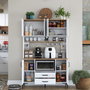 Hanah Home Gabinete Multipropósito JE168 - 3257 Blanco y Nuez